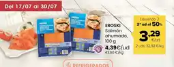 Autoservicios Familia EROSKI Salmón ahumado oferta