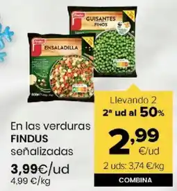 Autoservicios Familia FINDUS En las verduras oferta