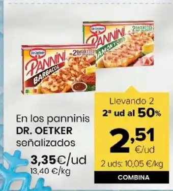 Autoservicios Familia DR. OETKER En los panninis oferta