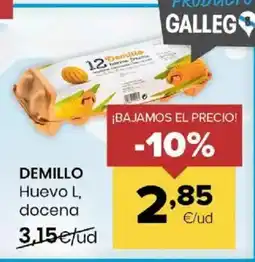 Autoservicios Familia DEMILLO Huevo L, docena oferta
