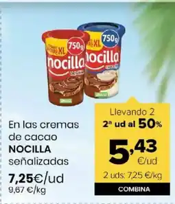 Autoservicios Familia NOCILLA En las cremas de cacao oferta