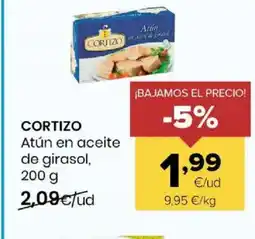 Autoservicios Familia CORTIZO Atún en aceite de girasol oferta