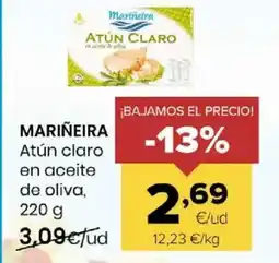 Autoservicios Familia MARIÑEIRA Atún claro en aceite de oliva oferta