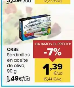 Autoservicios Familia ORBE Sardinillas en aceite de oliva oferta