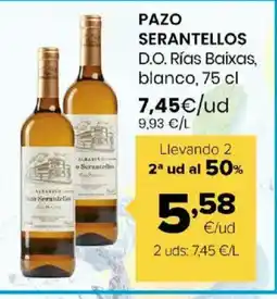 Autoservicios Familia PAZO SERANTELLOS D.O. Rías Baixas, blanco oferta