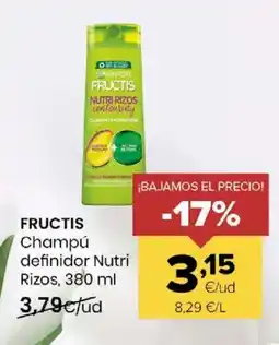 Autoservicios Familia FRUCTIS Champú definidor Nutri Rizos oferta