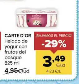 Autoservicios Familia CARTE D'OR Helado de yogut con frutas del bosque oferta