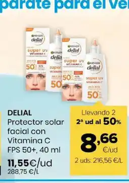 Autoservicios Familia DELIAL Protector solar facial con Vitamina C FPS 50+ oferta