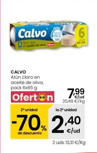 Eroski CALVO Atún claro en aceite de oliva oferta