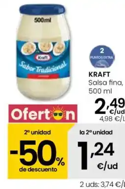 Eroski KRAFT Salsa fina oferta