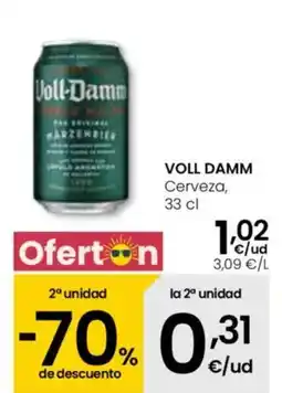Eroski VOLL DAMM Cerveza oferta