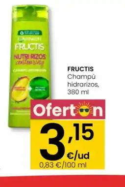 Eroski FRUCTIS Champú hidrarizos oferta