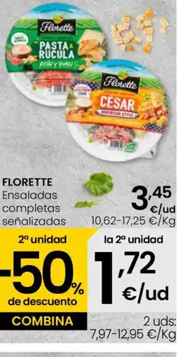 Eroski FLORETTE Ensaladas completas señalizadas oferta