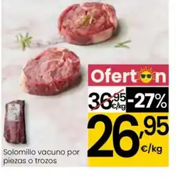 Eroski Solomillo vacuno por piezas o trozos oferta