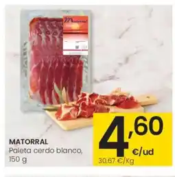 Eroski MATORRAL Paleta cerdo blanco oferta