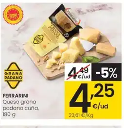 Eroski FERRARINI Queso grana padano cuña oferta