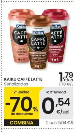 Eroski KAIKU CAFFÈ LATTE Señalizados oferta