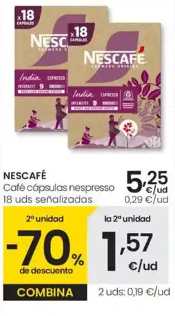 Eroski NESCAFÉ Cafe capsulas nespresso oferta