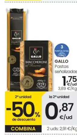 Eroski GALLO Pastas señalizadas oferta