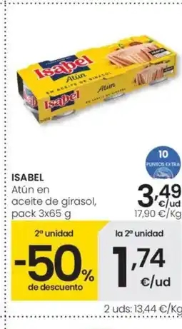 Eroski ISABEL Atún en aceite de girasol oferta