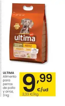 Eroski ULTIMA Alimento para perros de pollo y arroz oferta