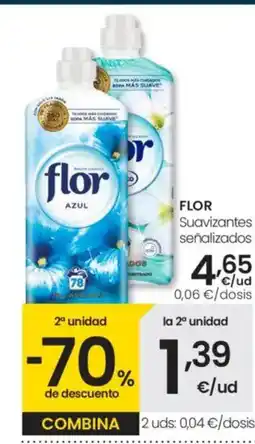 Eroski FLOR Suavizantes señalizados oferta