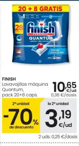 Eroski FINISH Lavavajillas maquina Quantum oferta