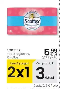 Eroski SCOTTEX Papel higiénico oferta