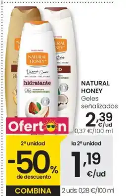 Eroski NATURAL HONEY Geles señalizados oferta