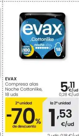 Eroski EVAX Compresa alas Noche Cottonlike oferta