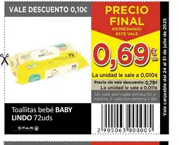 SPAR BABY LINDI Toallitas bebé oferta