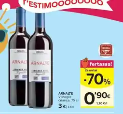 Caprabo ARNALTE Vi negre criança oferta
