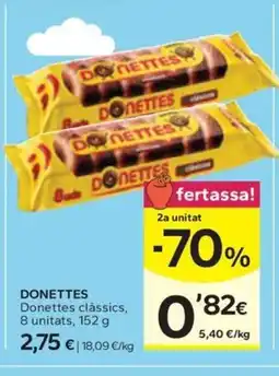 Caprabo DONETTES Donettes clàssics, 8 unitats oferta