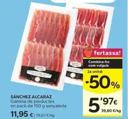 Caprabo SÁNCHEZ ALCARAZ Gamma de productes en pack oferta