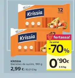 Caprabo KRISSIA Barretes de surimi oferta