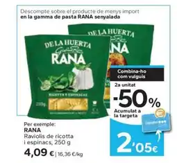 Caprabo RANA Raviolis de ricotta i espinacs oferta