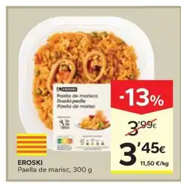 Caprabo EROSKI Paella de marisc oferta