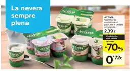 Caprabo ACTIVIA Gamma de cremosos en pack de 4 unitats senyalada oferta