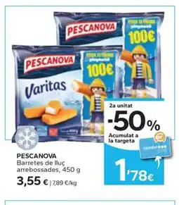 Caprabo PESCANOVA Barretes de lluç arrebossades oferta