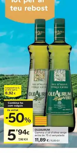 Caprabo OLEAURUM Gamma d'oli d'oliva verge oferta