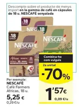 Caprabo NESCAFÉ Cafè Farmers Africas oferta