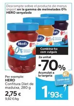 Caprabo HERO Confitura Diet de maduixa oferta