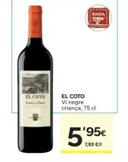 Caprabo EL COTO Vi negre criança oferta