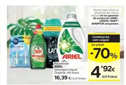 Caprabo ARIEL Detergent líquid Original, 44 dosis oferta