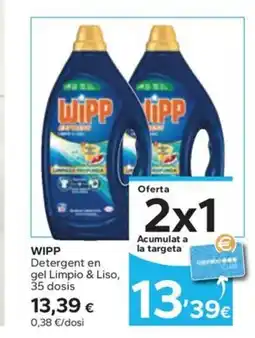 Caprabo WIPP Detergent en gel Limpio & Liso oferta