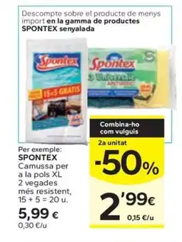 Caprabo SPONTEX Camussa per a la pols XL 2 vegades més resistent oferta
