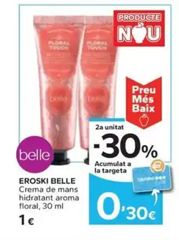 Caprabo EROSKI BELLE Crema de mans hidratant aroma floral oferta
