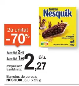 BonpreuEsclat NESQUIK Barretes de cereals oferta