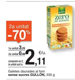 BonpreuEsclat GULLÓN Galetes dauraes al forn sense sucres oferta