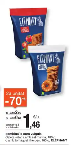 BonpreuEsclat ELEPHANT Galeta salada amb sal marina oferta